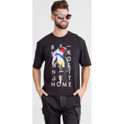 T-SHIRT Just Cavalli. Czarne t-shirty męskie m, z nadrukiem, z bawełny, z okrągłym kołnierzem. Za 300,00 zł.