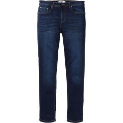 Dżinsy dresowe Slim Fit Straight bonprix ciemnoniebieski. Jeansy męskie bonprix. Za 59,99 zł.