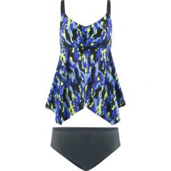 Tankini (2 części) bonprix niebiesko-czarny. Niebieskie stroje kąpielowe damskie marki bonprix, w paski. Za 129,99 zł.