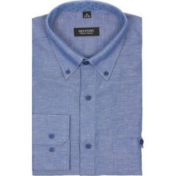 Koszula martos 1850 długi rękaw custom fit niebieski. Niebieskie koszule męskie marki Recman, m, z aplikacjami, z jeansu, klasyczne, z klasycznym kołnierzykiem, z długim rękawem. Za 49,99 zł.