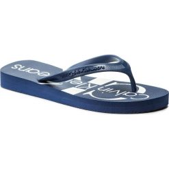 Japonki CALVIN KLEIN JEANS - Paulina R8948 Steel Blue. Niebieskie klapki damskie Calvin Klein Jeans, bez wzorów, z jeansu, bez obcasa. W wyprzedaży za 99,00 zł.