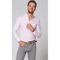 Koszula Różowa Lomiles. Różowe koszule męskie LANCERTO, na lato, m, bez wzorów, z bawełny, eleganckie, button down, z krótkim rękawem. Za 299,90 zł.