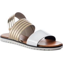 Sandały KAZAR - Azalea 38454-07-51 White/Gold. Klapki damskie Kazar. W wyprzedaży za 239,00 zł.