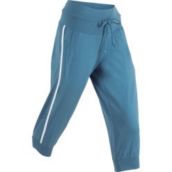 Spodnie sportowe 3/4, Level 1 bonprix niebieski dżins. Niebieskie spodnie damskie bonprix. Za 64,99 zł.