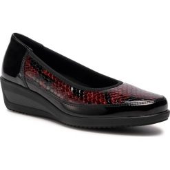 Półbuty ARA - 12-40617-15 Schwarz/Rot/Multi. Czarne półbuty damskie ara, bez wzorów, ze skóry, bez obcasa, na koturnie, bez zapięcia. Za 329,00 zł.