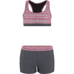 Bikini z biustonoszem bustier (2 części) bonprix antracytowo-łososiowy. Szare stroje kąpielowe damskie bonprix, bez wzorów. Za 79,99 zł.