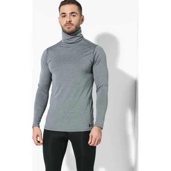 Under Armour Bluza Fitted Cg Funnel Neck , szary, rozmiar M. Szare bluzy męskie Under Armour, m, bez wzorów, z poliesteru, bez kołnierzyka, bez rękawów, bez kaptura. W wyprzedaży za 119,99 zł.