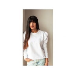 Bluza z bufkami Chiara White. Białe bluzy damskie marki Elevenstory, bez wzorów, z elastanu, bez rękawów, bez kaptura. Za 179,00 zł.