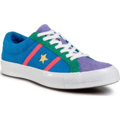 Tenisówki CONVERSE - One Star Academy Ox 164392C Totally Blue/Racer Pink/White. Niebieskie półbuty męskie Converse, bez wzorów, ze skóry, retro, bez zapięcia. W wyprzedaży za 279,00 zł.
