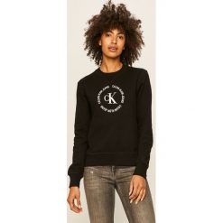 Calvin Klein Jeans - Bluza. Różowe bluzy damskie Calvin Klein Jeans, s, z aplikacjami, z bawełny, bez rękawów, bez kaptura. Za 399,90 zł.