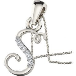 Srebrny naszyjnik z diamentami - dł. 43 cm. Szare naszyjniki damskie marki Diamant Vendôme, z diamentem, srebrne. W wyprzedaży za 171,95 zł.