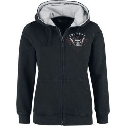 Volbeat EMP Signature Collection Bluza z kapturem rozpinana damska ciemnoszary/jasnoszary. Szare bluzy damskie marki Volbeat, xl, z nadrukiem, bez rękawów, z kapturem. Za 184,90 zł.
