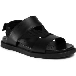 Sandały GEOX - U Taormina B U028TB 04311 C9999 Black. Czarne klapki męskie Geox, bez wzorów, ze skóry. Za 429,00 zł.