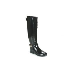 Kalosze Hunter REFINED QUILTED RIDING TALL. Czarne kalosze damskie Hunter, bez wzorów. Za 687,20 zł.