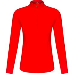 Golf BOGNER MADITA. Czerwone swetry damskie Bogner, z nadrukiem, sportowe, z krótkim rękawem, krótkie, bez kaptura. W wyprzedaży za 462,00 zł.