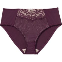 Figi modelujące bonprix oberżyna - cielisty. Fioletowe majtki damskie bonprix, w koronkowe wzory, z koronki. Za 34,99 zł.