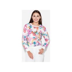 Bluza K282 Kwiaty. Bluzy damskie KATRUS, l, z nadrukiem, z dzianiny, z długim rękawem, długie, bez kaptura. Za 99,00 zł.