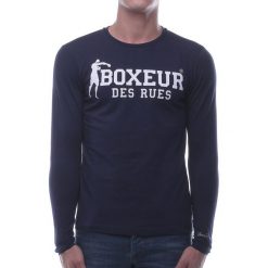 Koszulki sportowe męskie: BOXEUR Koszulka długi rękaw granatowa r.XL (BXE-2809F)