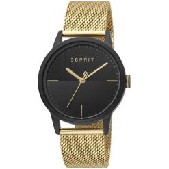 Esprit Classy Black Gold Mesh ES1G109M0105. Czarne zegarki męskie Esprit, złote. W wyprzedaży za 442,00 zł.