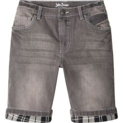 Bermudy chłopięce ze stretchem bonprix szary denim. Szare spodnie chłopięce bonprix, bez wzorów, z denimu. Za 37,99 zł.