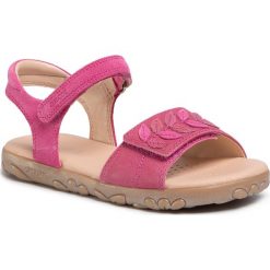 Sandały GEOX - J S.Haiti G. E J028ZE 08122 C8002 D Fuchsia. Różowe sandały dziewczęce Geox, z zamszu, bez zapięcia. W wyprzedaży za 179,00 zł.
