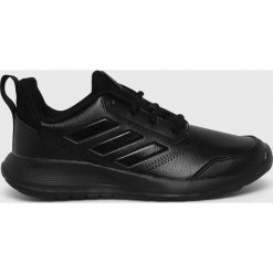 Adidas - Buty dziecięce AltaRun. Czarne trampki chłopięce Adidas, bez wzorów, z gumy, sportowe, z okrągłym noskiem, na sznurówki. W wyprzedaży za 119,90 zł.