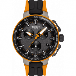 RABAT ZEGAREK TISSOT T-Sport T111.417.37.441.04. Pomarańczowe zegarki męskie TISSOT, ze stali. W wyprzedaży za 1751,20 zł.