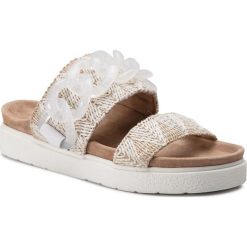 Klapki INUIKII - Slipper Chain Raffia 70104-13 White. Brązowe klapki damskie marki Inuikii, z aplikacjami, ze skóry, bez obcasa. Za 939,00 zł.