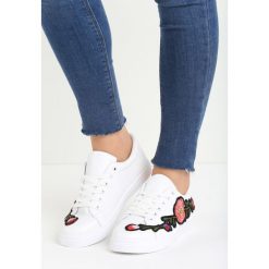 Białe Buty Sportowe Cedar Tree. Białe buty sportowe damskie Born2be, z haftami, sportowe. Za 49,99 zł.