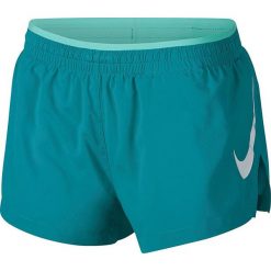 Szorty w kolorze turkusowym do biegania. Niebieskie spodenki sportowe damskie Nike Women, xl, bez wzorów, ze skóry, do biegania, dri-fit (nike). W wyprzedaży za 92,95 zł.