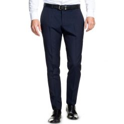 Spodnie LEONARDO GDGS900034. Niebieskie spodnie męskie Giacomo Conti, m, bez wzorów, z wełny, eleganckie. Za 499,00 zł.