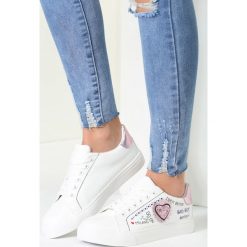 Biało-Różowe Buty Sportowe Never Walk Alone. Białe buty sportowe damskie vices. Za 79,99 zł.