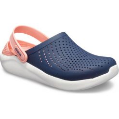 Crocs Literide Clog Navy/Melon m5/w7 (37,5). Różowe klapki damskie Crocs, bez wzorów, bez obcasa. Za 285,00 zł.