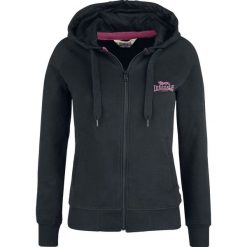 Bluzy rozpinane damskie: Lonsdale London Seagrave Bluza z kapturem rozpinana damska czarny/różowy