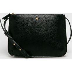 Lauren Ralph Lauren - Torebka. Czarne listonoszki damskie Lauren Ralph Lauren, w paski, z materiału, na ramię, małe, bez dodatków. W wyprzedaży za 379,90 zł.