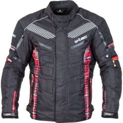 Kurtki męskie: W-TEC Męska kurtka motocyklowa Kamicer NF-2100 czarno-czerwony r. L (15133-1-L)