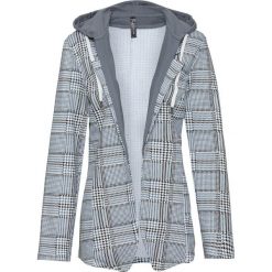 Żakiet bonprix dymny niebieski - indygo w kratę. Szare żakiety damskie bonprix, bez wzorów. Za 149,99 zł.