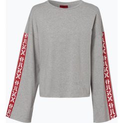 HUGO - Damska bluza nierozpinana – Dellie, szary. Szare bluzy sportowe damskie marki HUGO, xl, z nadrukiem. Za 429,95 zł.