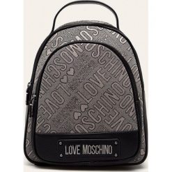 Love Moschino - Plecak. Szare plecaki damskie Love Moschino, bez wzorów, z materiału. W wyprzedaży za 679,90 zł.