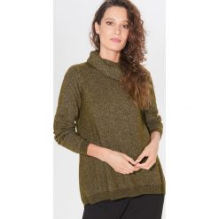 Sweter oversize z golfem - Khaki. Brązowe swetry damskie Mohito, s, bez wzorów, bez rękawów, bez kaptura. Za 119,99 zł.