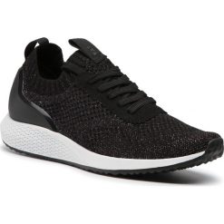 Sneakersy TAMARIS - 1-23714-25 Black Silver 019. Czarne półbuty damskie Tamaris, bez wzorów, z tworzywa sztucznego, bez obcasa, na płaskiej podeszwie, bez zapięcia. Za 229,00 zł.
