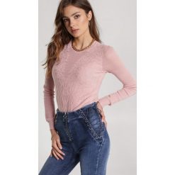 Różowy Sweter Themiphaia. Różowe swetry damskie Renee, s, bez wzorów, casualowe, bez rękawów, bez kaptura. Za 99,99 zł.