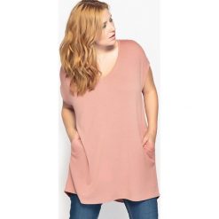 T-shirty damskie: Koszulka z dekoltem w serek z zapięciem na guziki z tyłu