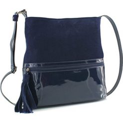 Torebki klasyczne damskie: Torebka w kolorze granatowym – (S)30 x (W)30 x (G)10 cm