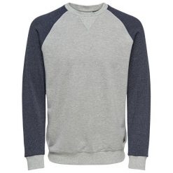 ONLY&SONS Męska bluza Raglan Structure Sweat LightGrey (rozmiar S). Bluzy męskie Only&Sons, s, bez wzorów, z bawełny, z kapturem, bez rękawów, z kapturem. W wyprzedaży za 127,00 zł.
