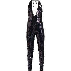 Kombinezony damskie: Jaded London PLUNGE HALTERNECK CATSUIT IN HOLOGRAM DISC SEQUIN Kombinezon black