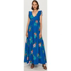 Pepe Jeans - Sukienka Manuela. Sukienki damskie Pepe Jeans, na co dzień, s, w kwiaty, z bawełny, casualowe, bez kołnierzyka, bez rękawów, maxi, rozkloszowane. W wyprzedaży za 229,90 zł.