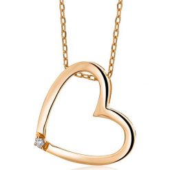 Złoty naszyjnik z elementem ozdobnym i diamentem - dł. 45 cm. Żółte naszyjniki damskie REVONI, z diamentem, złote. W wyprzedaży za 695,95 zł.