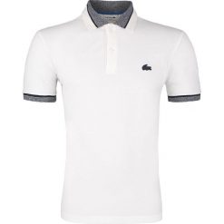 Koszulka Polo Lacoste Silicone Crocodile Stretch White. Białe koszulki męskie xl, bez wzorów, klasyczne, bez rękawów. Za 249,00 zł.