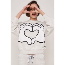 Undiz - Bluza Coeurhandiz. Szare bluzy damskie Undiz, s, z nadrukiem, z bawełny, bez rękawów, bez kaptura. Za 89,90 zł.